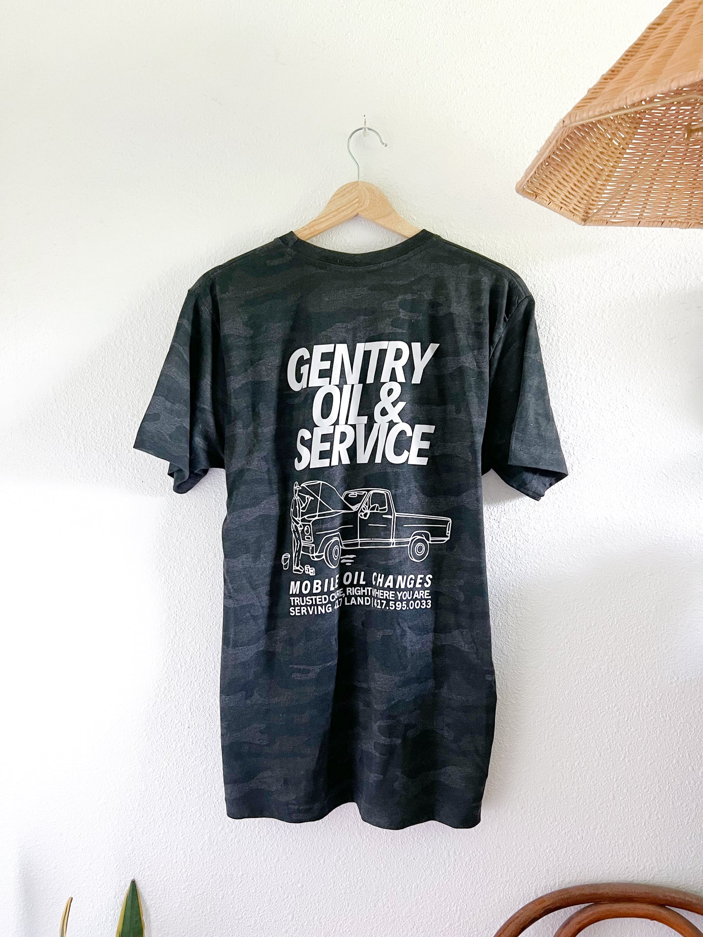 Camo Gentry Oil & Service Tee
